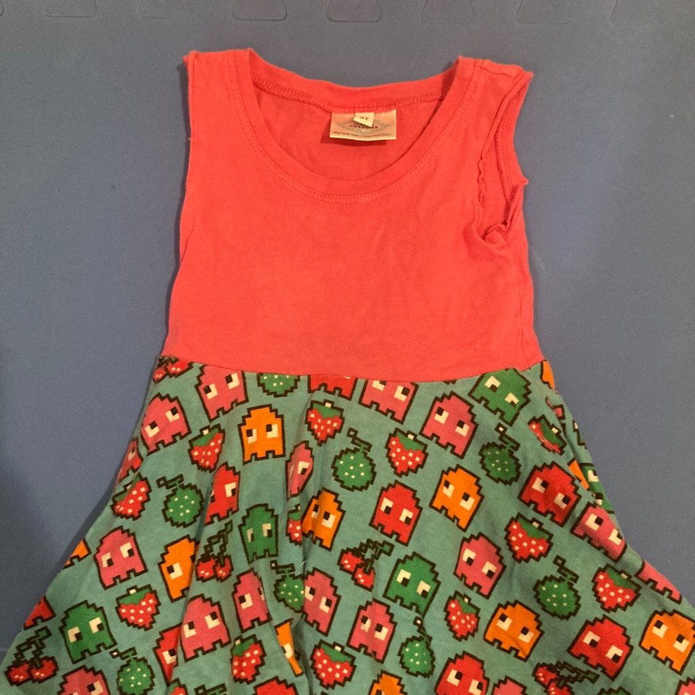 Princess Awesome Pacman Dress Sleeveless (cut off) 2T